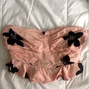 Free People Strapless Crop Top